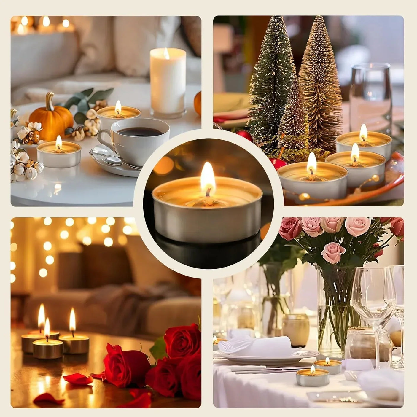 Tea Light Candles - 100 Pcs Set (Small)
