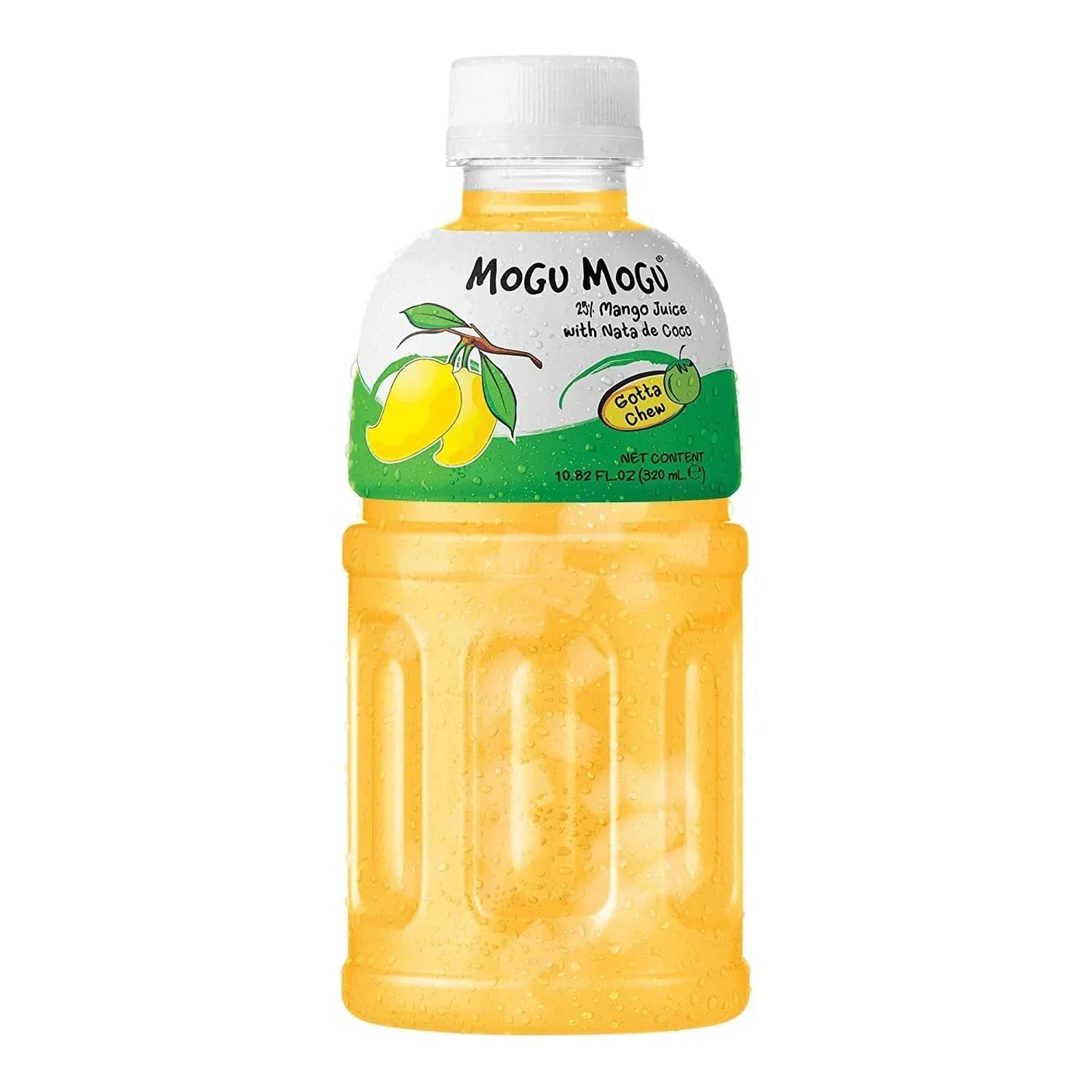 Mogu Mogu Mango Juice With Nata De Coco - 320ml × 6 Pcs