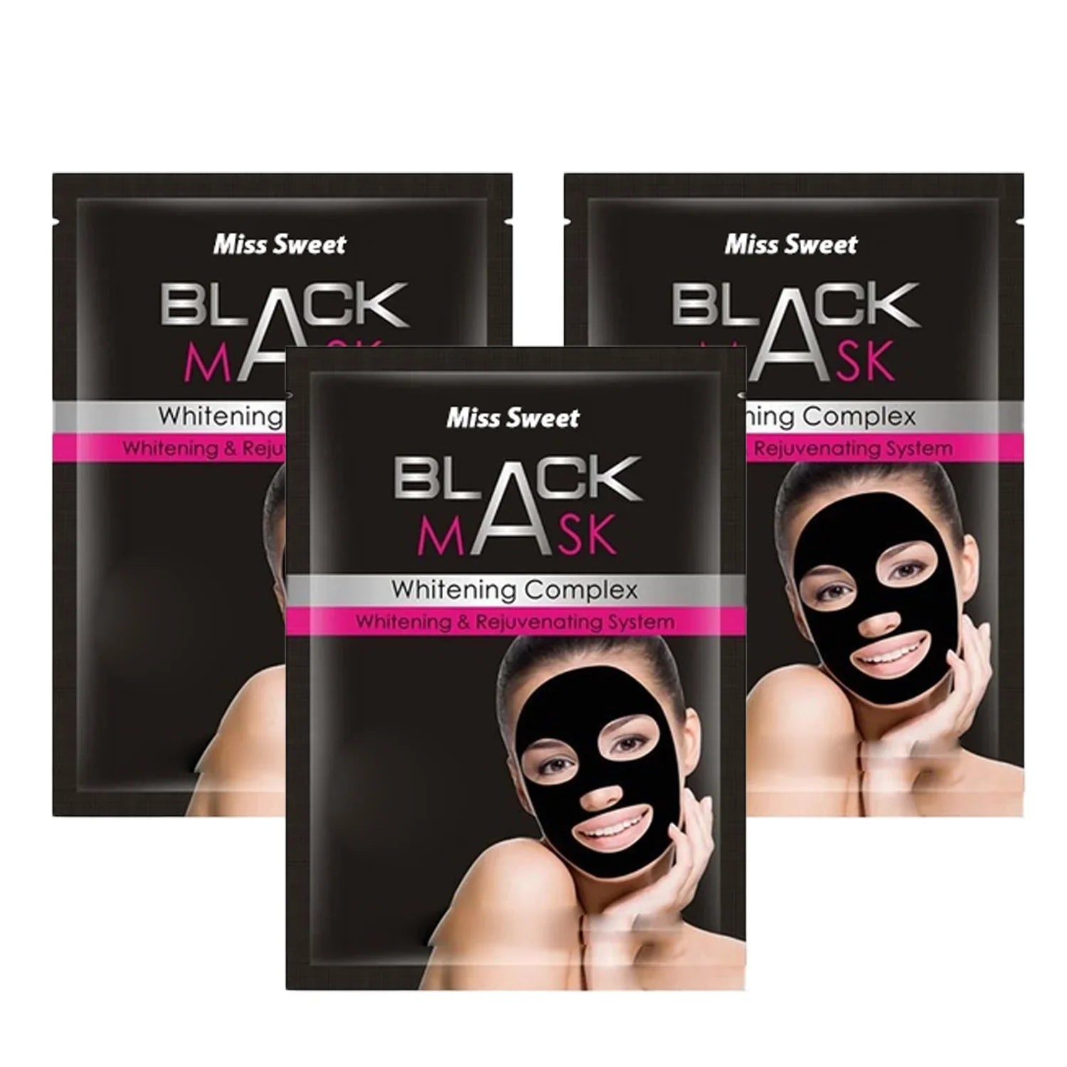 Miss Sweet Black Mask Brightening Complex - 48g × 3 Pcs (Offer)