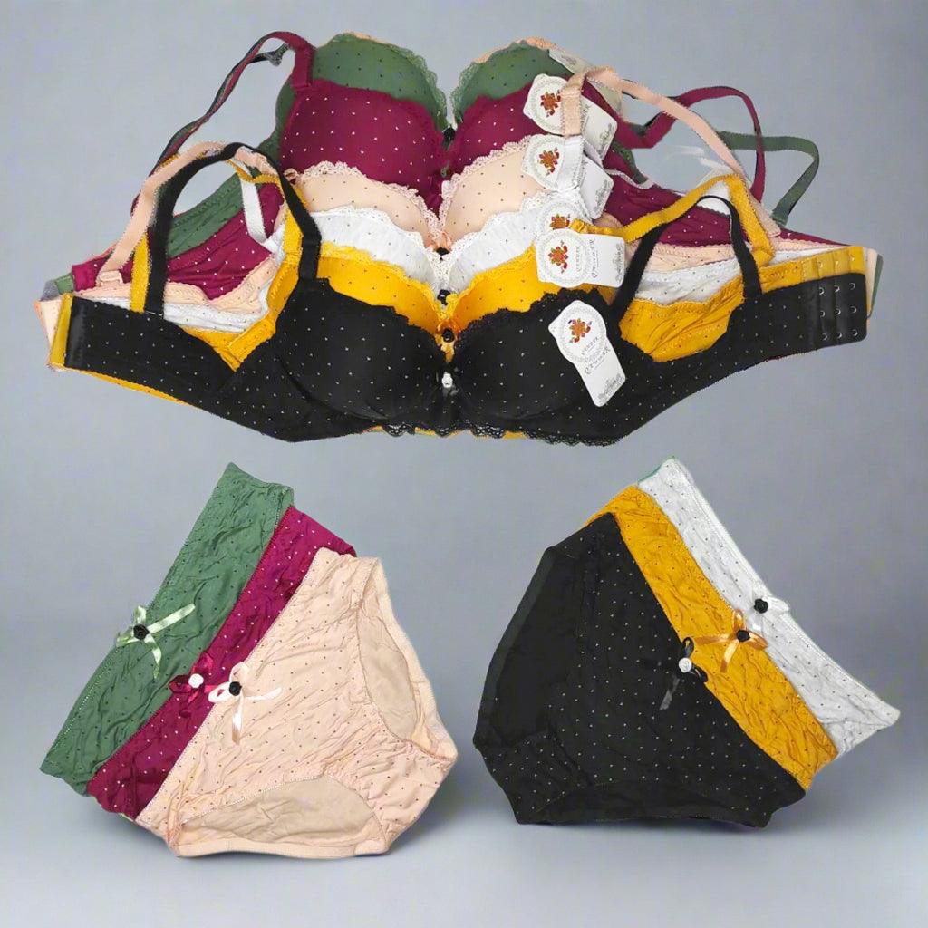 Qambar High Quality Trendy Bra & Panty Set - 6622