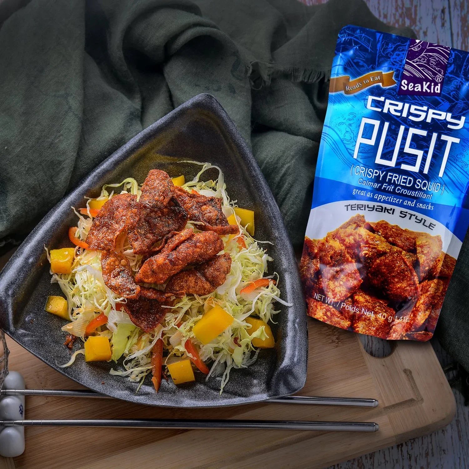 Seakid Crispy Pusit In Teriyaki Style - 40g