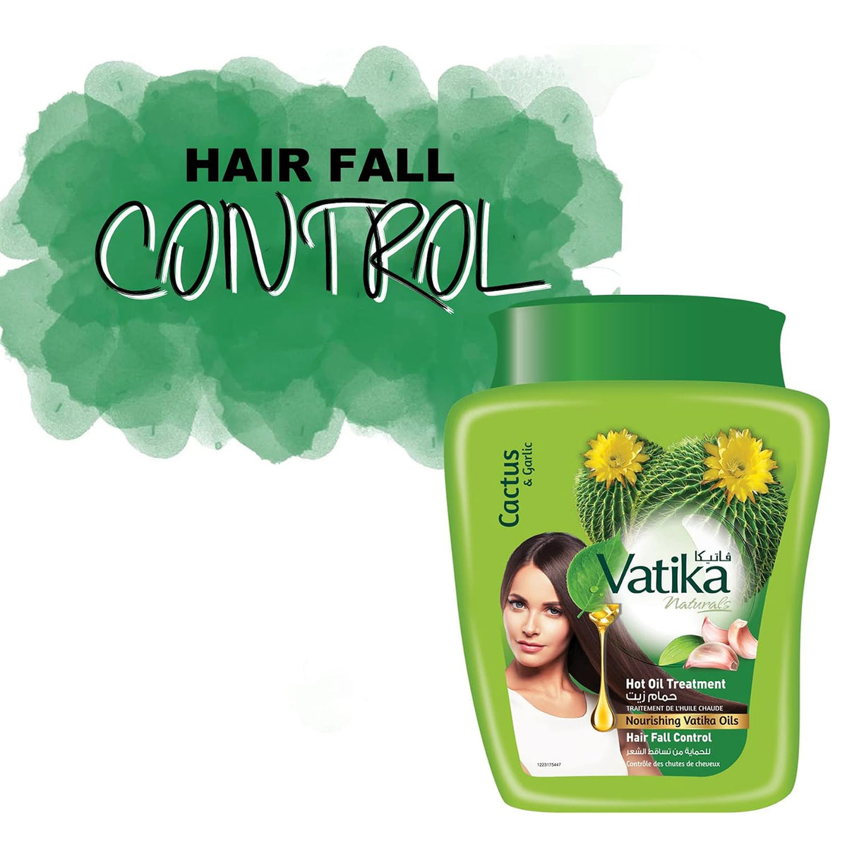 Vatika Cactus & Garlic Hot Oil Treatment For Hair Fall Control - 500g