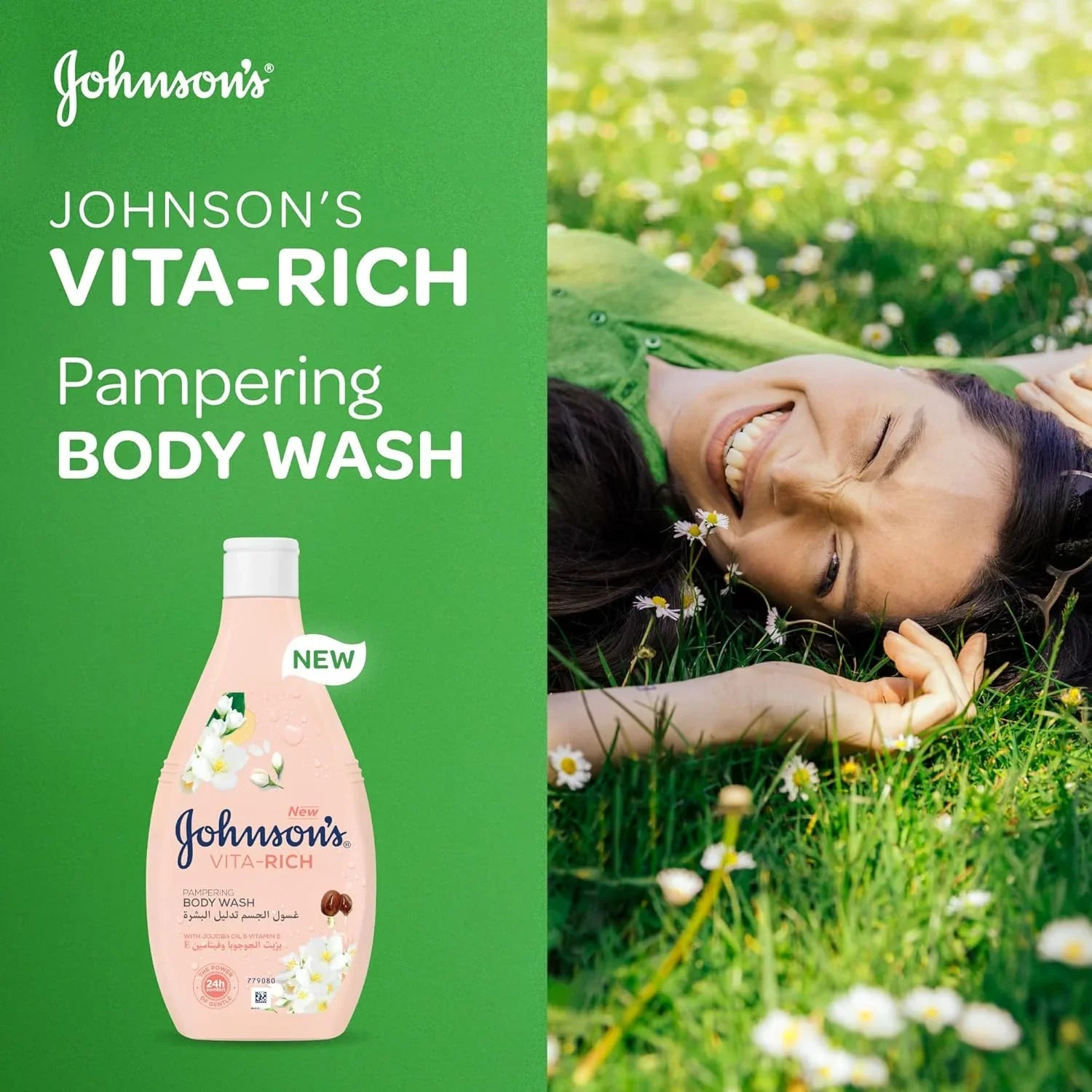 Johnson's Vita Rich Body Wash With Jojoba Oil & Vitamin E - 400ml+250ml