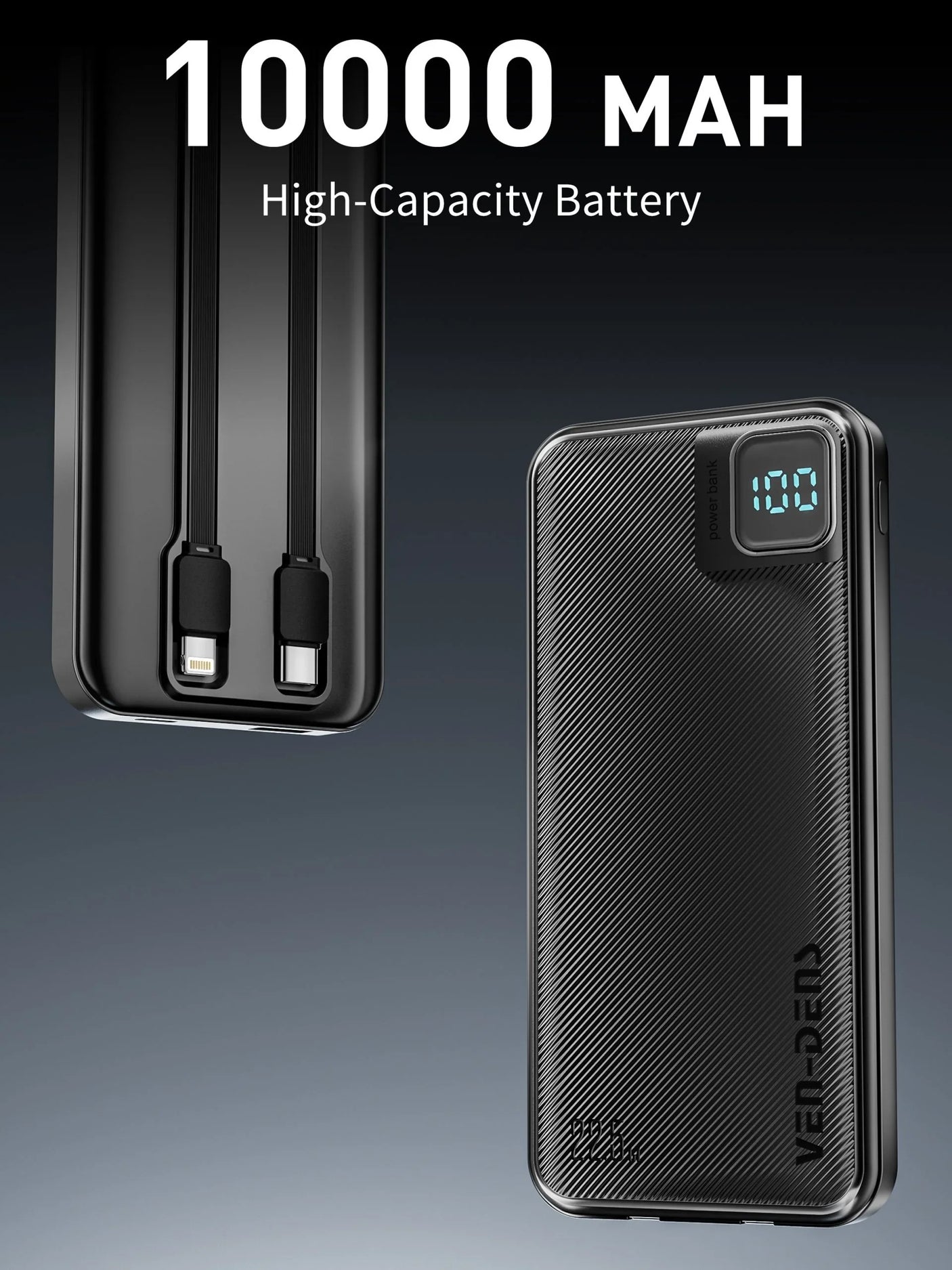 VEN-DENS 22.5W Power Bank 10000mAh VD-PB060
