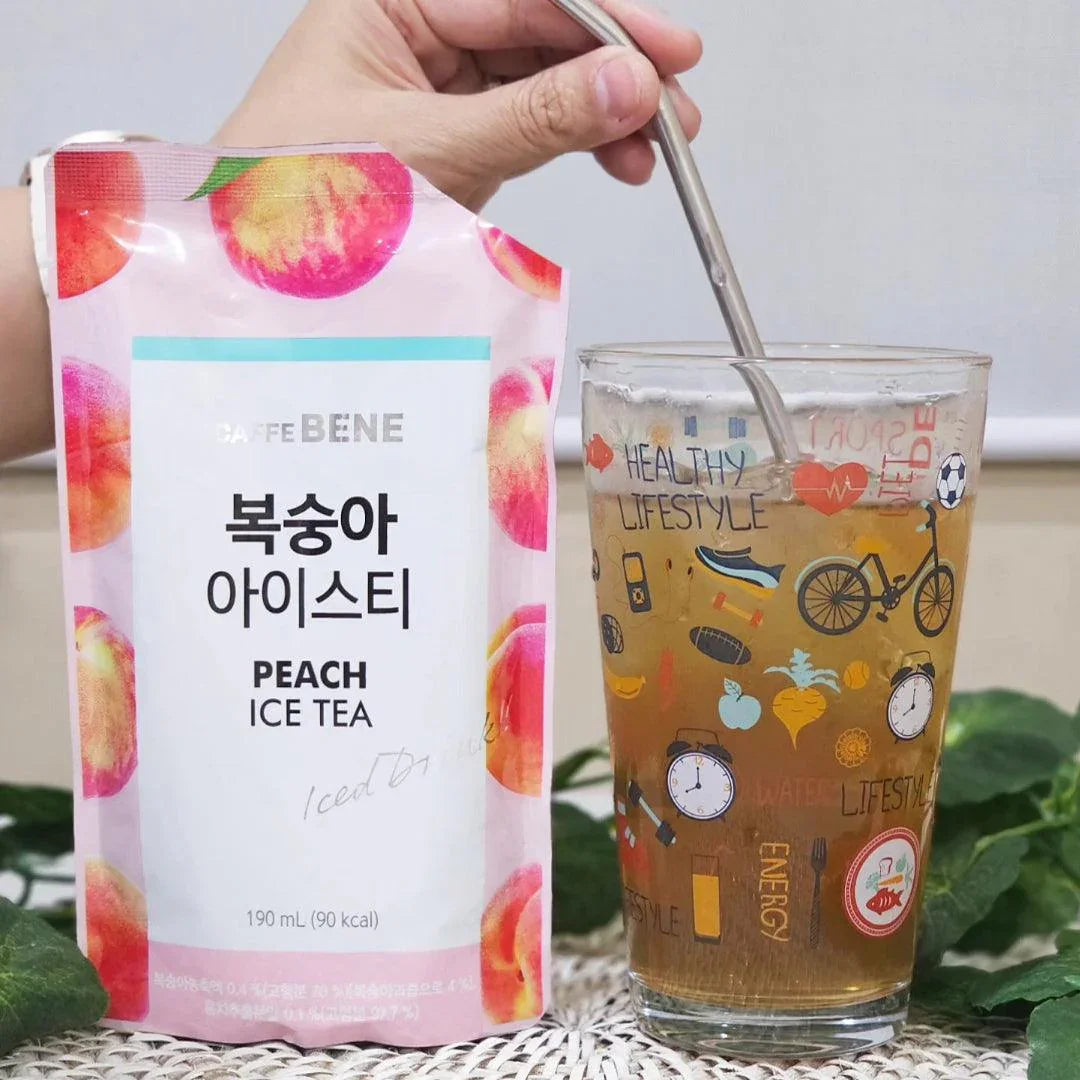 Caffe Bene Peach Ice Tea Drink - 190ml × 2 Pcs (Offer)