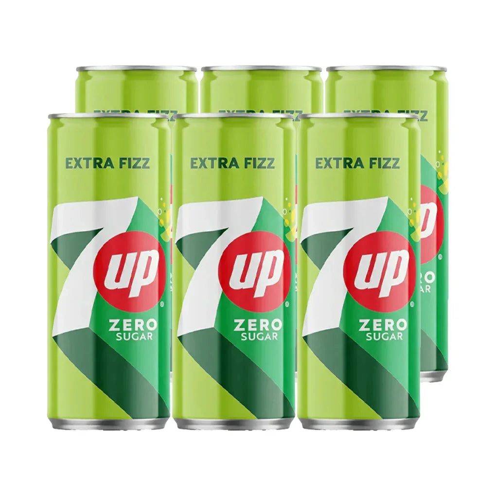 7Up Zero Sugar Extra Fizz Soft Drink - 250ml (5+1) Offer