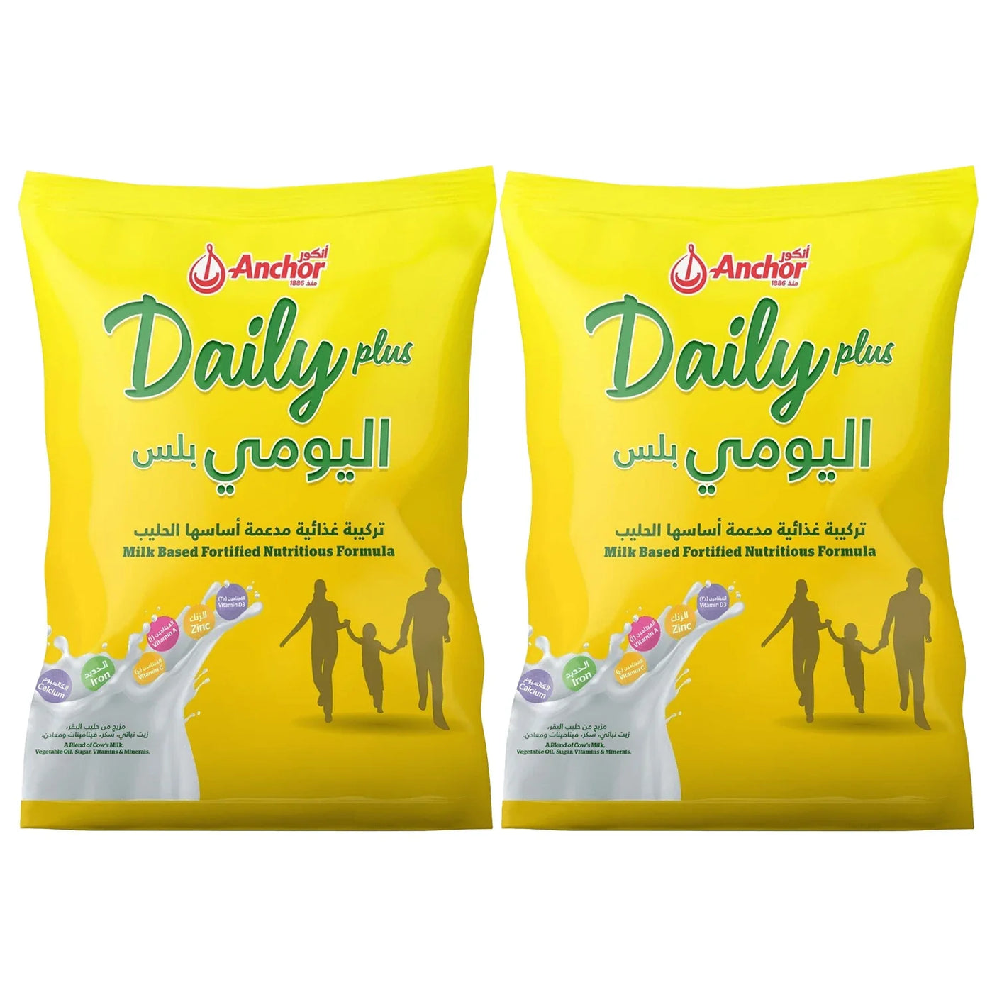 Anchor Daily Plus Milk Powder Fortified - 300g × 2Pcs (Offer)