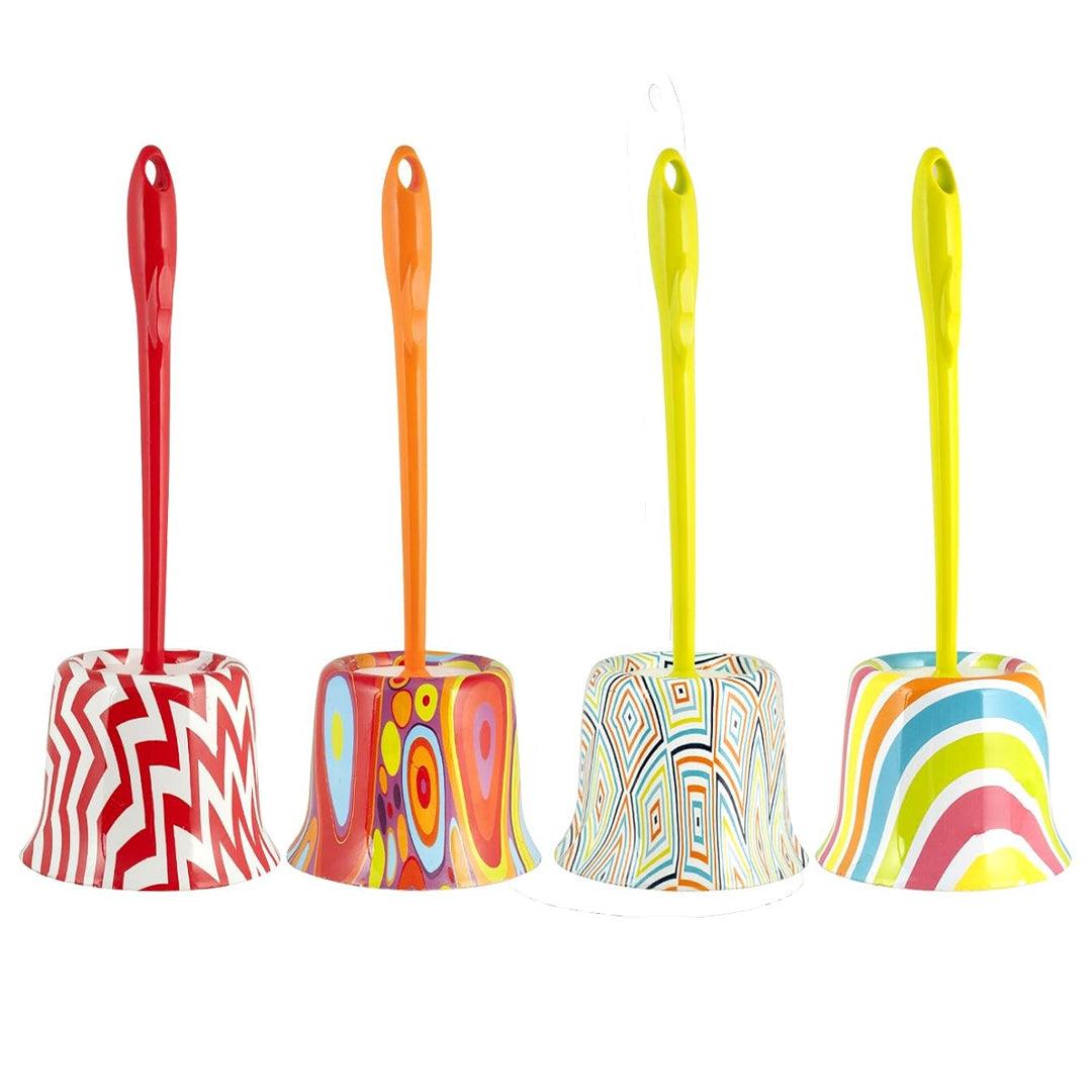 Multi Coloured Toilet Cleaning Brush With Stand