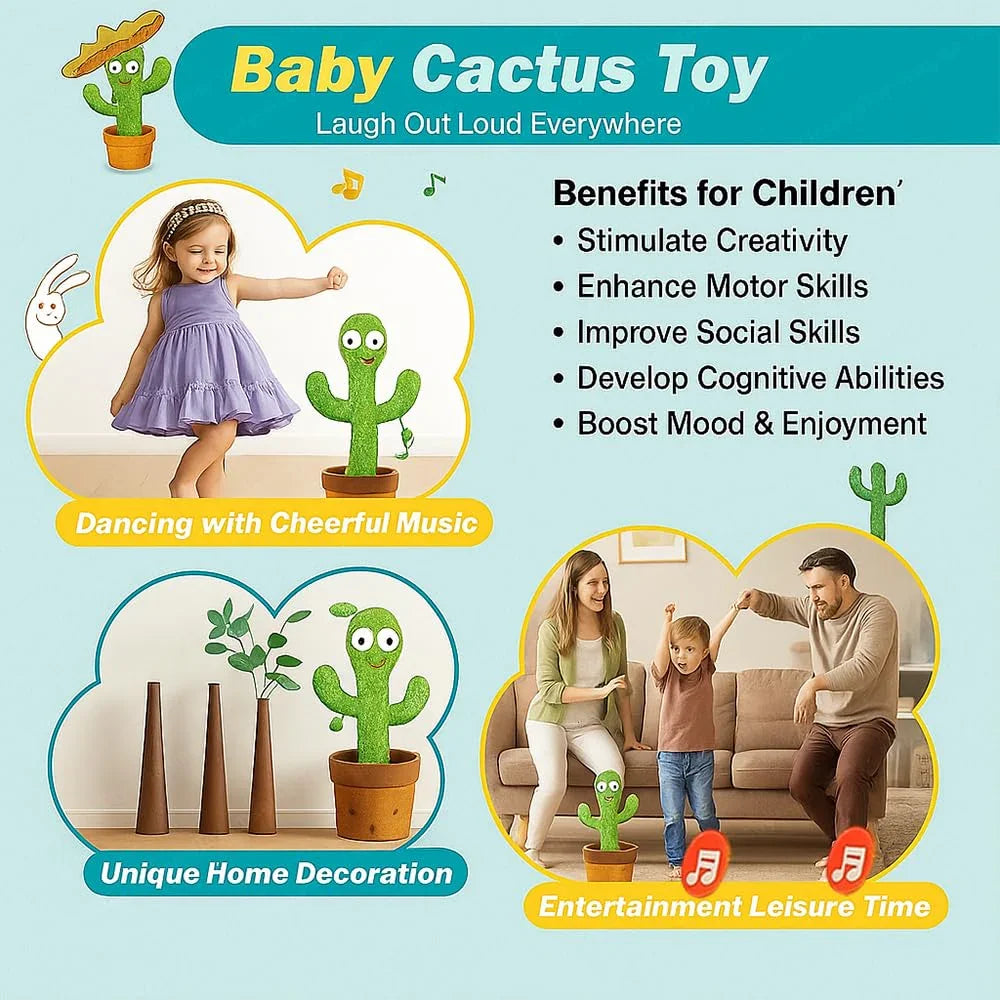 Kids Dancing & Talking Cactus Toy