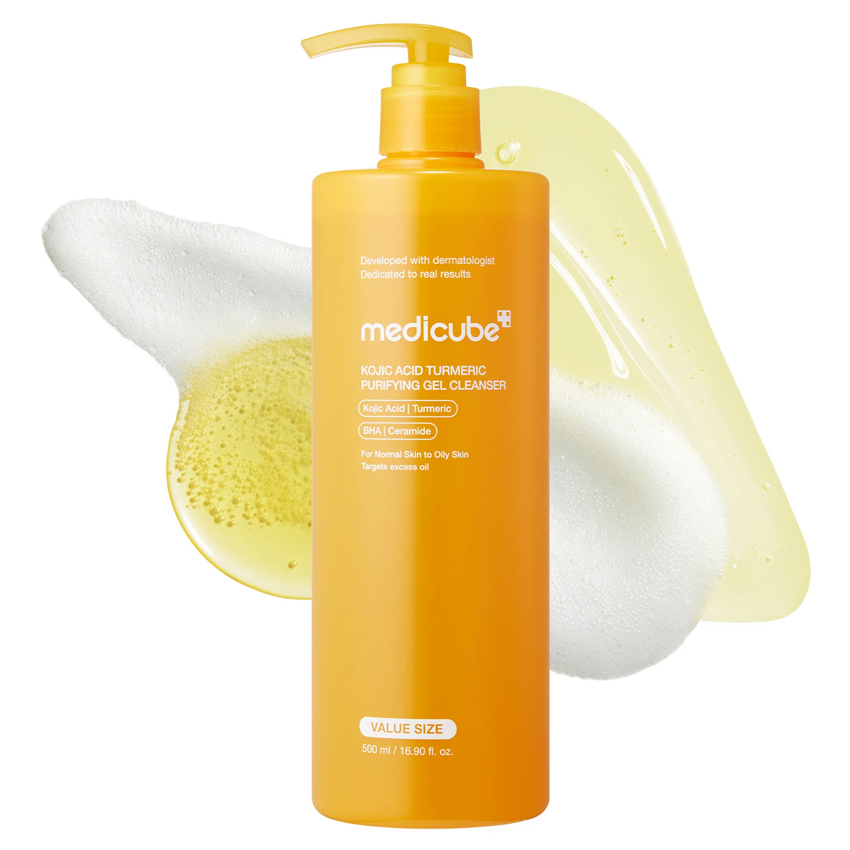 Medicube Kojic Acid Turmeric Purifying Gel Cleanser - 500ml