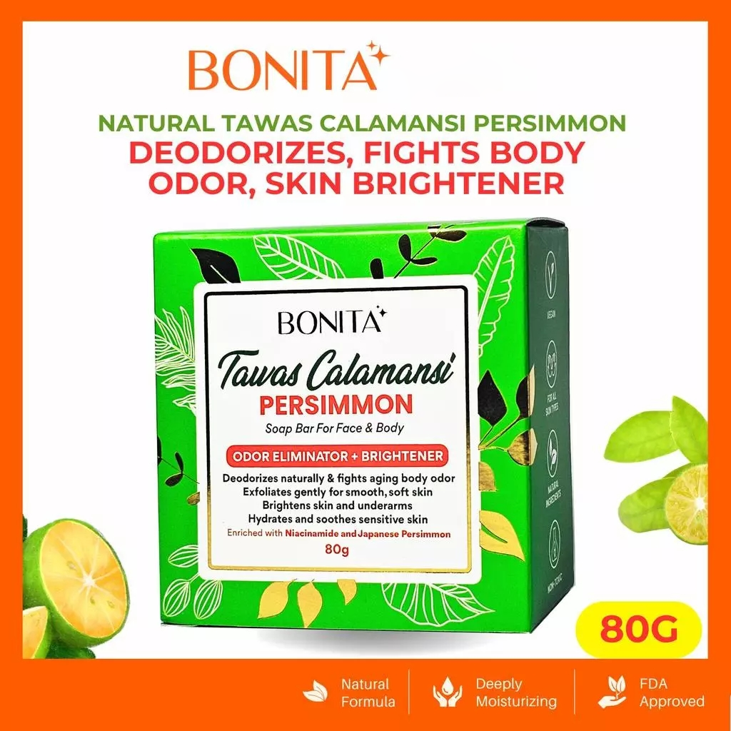 Bonita Tawas Calamansi Persimmon Soap - 80g