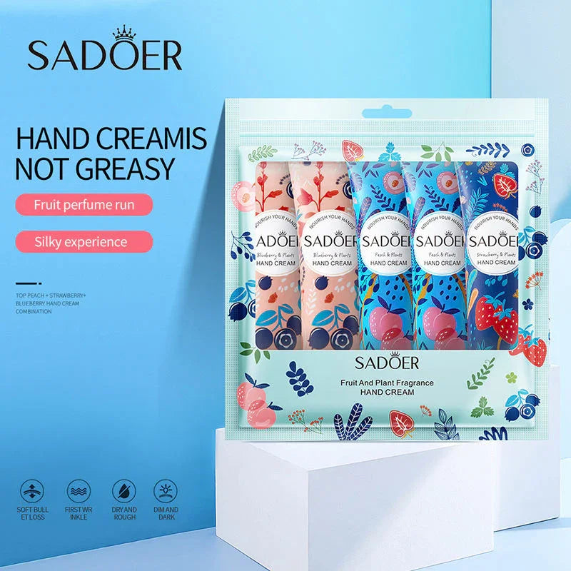 Sadoer Fruit & Plant Fragrance Hand Cream - 30g x 5 Pcs