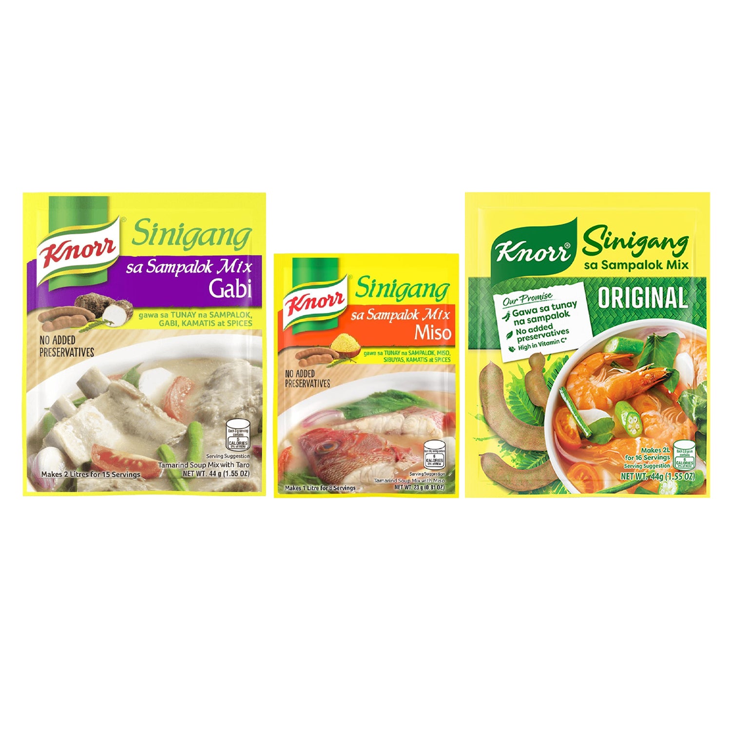Knorr Sinigang Mix Original Gabi & Tamarind Miso (Combo Offer)