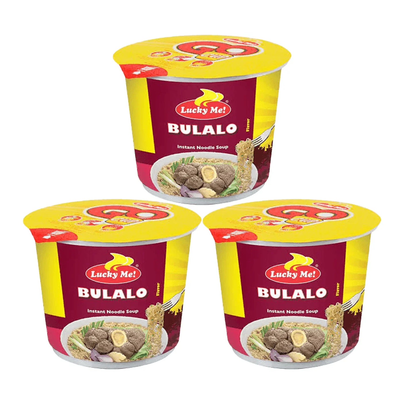 Lucky Me Bulalo Cup Noodles - 40g × 3 Pcs (Offer)