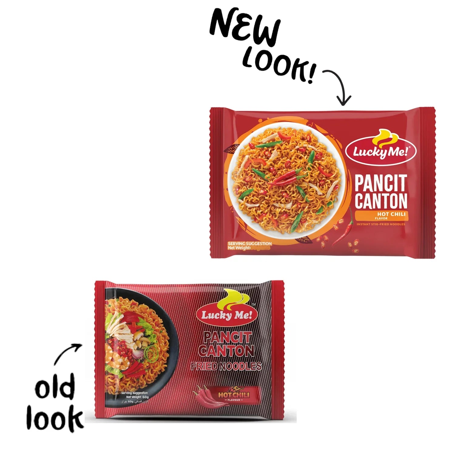 Lucky Me Instant Hot Chilli Pancit Canton Fried Noodles 60gm