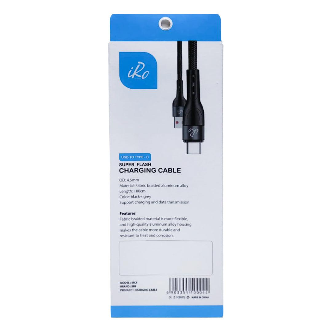 كابل شحن iRo 120 واط USB إلى Type C Super Flash - IRC4