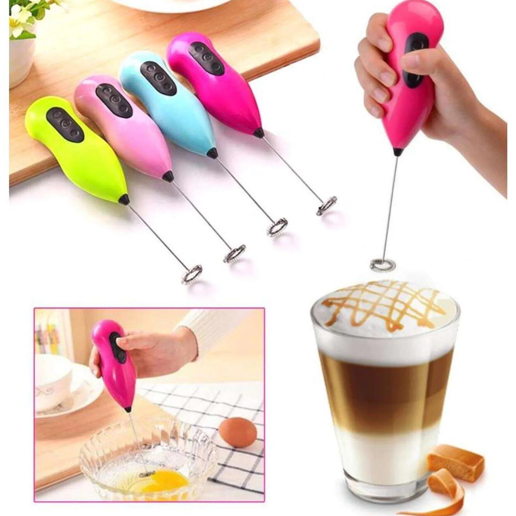 Portable Stainless Steel Coffee Whisk Milk Shaker Coffee Mixer