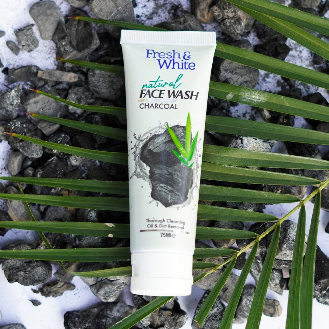 Fresh & White Natural Face Wash Charcoal - 75ml