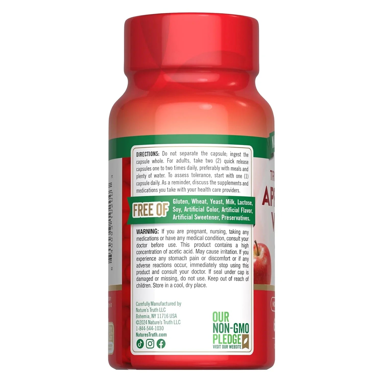 Nature's Truth Apple Cider Vinegar Vegan Caps - 60 Pcs