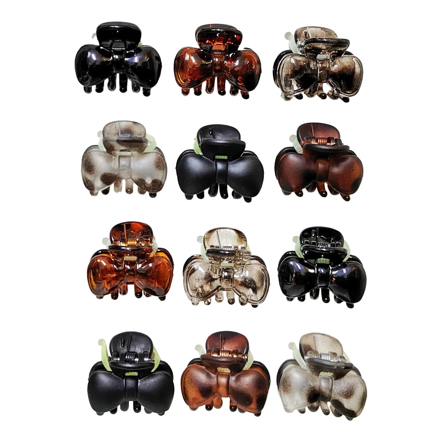 Unique Design Hair Claw Clips - 12 Pcs (C118)