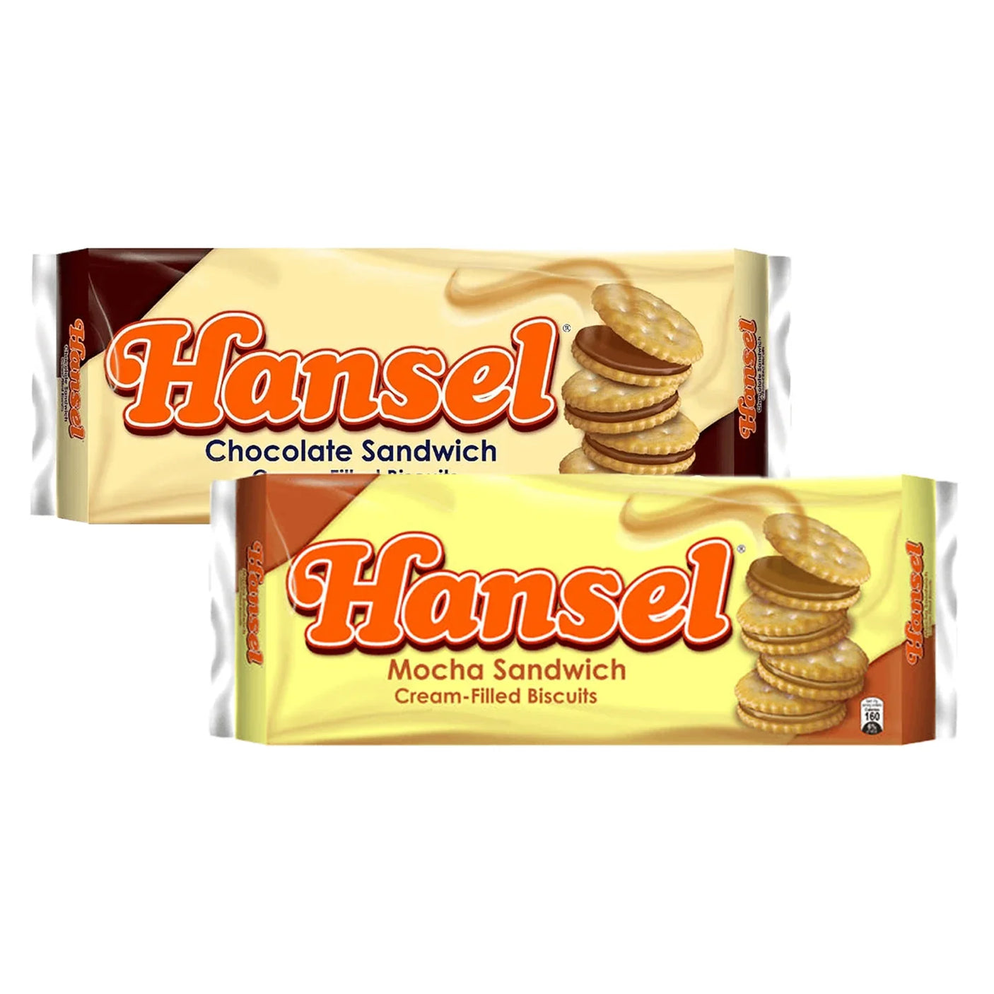 Hansel Chocolate + Mocha Sandwich Cream Biscuits 10x31g (2 Pack) Offer