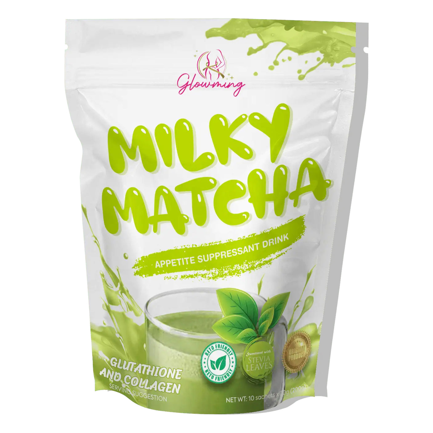 Glowming Milky Matcha Appetite Suppressant Drink - 10 Sachets × 20g