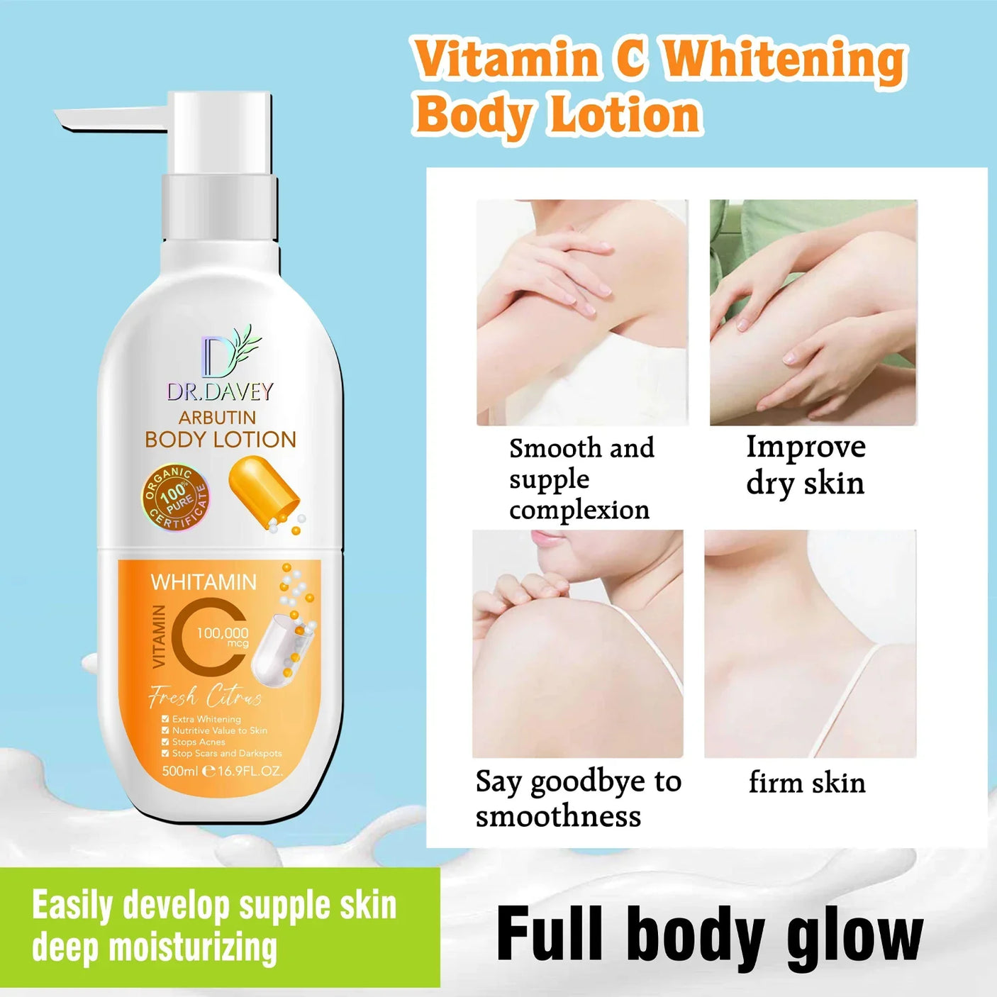 Dr. Davey Arbutin Body Lotion - 500ml