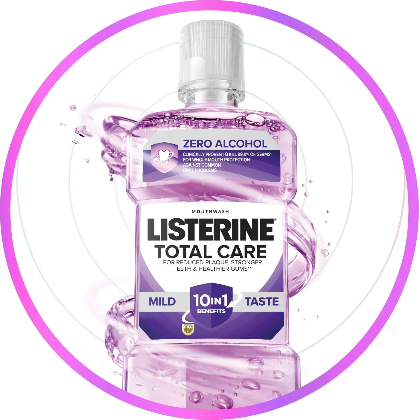 Listerine 10 In 1 Total Care Mouthwash Zero Alcohol - 250ml