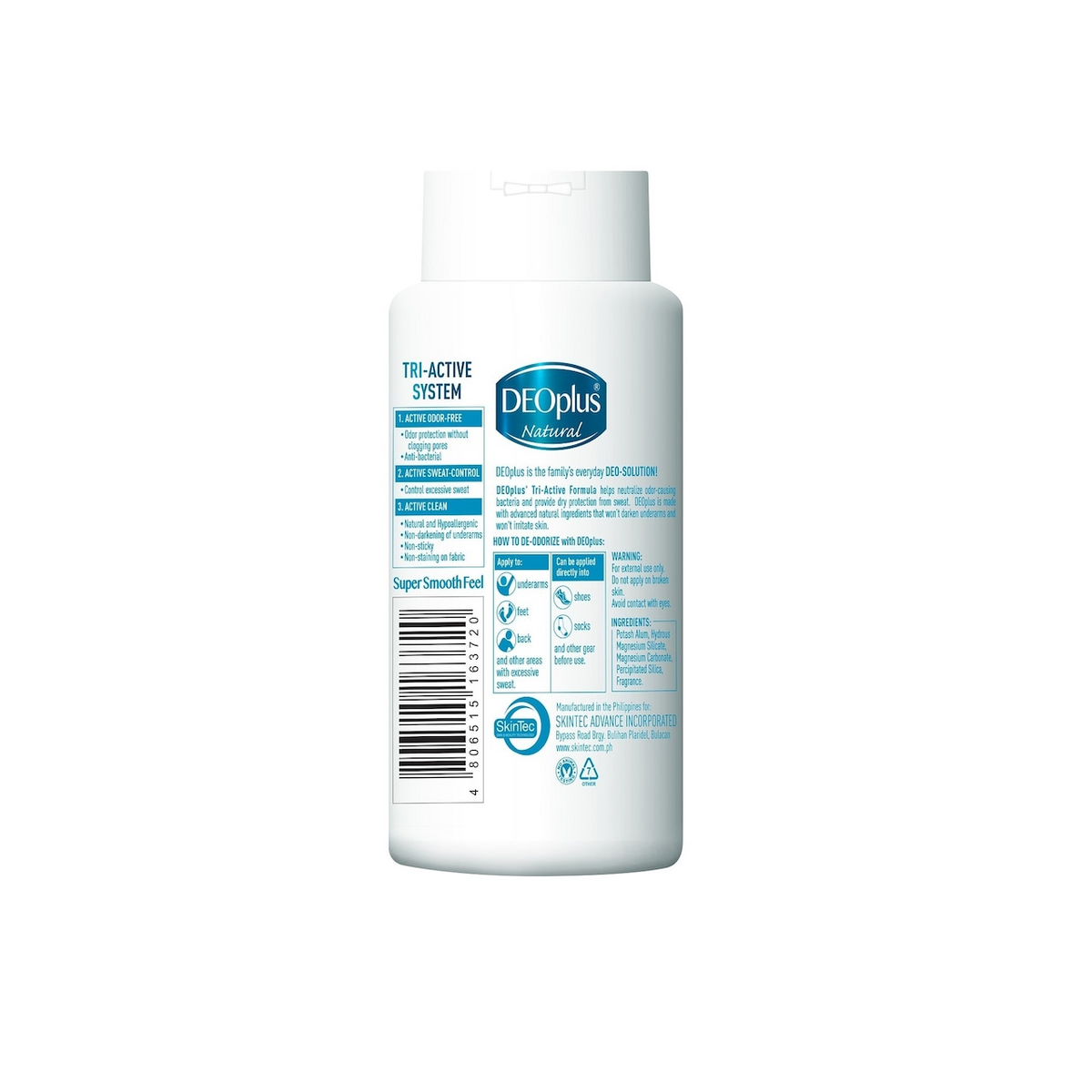 Deoplus Natural Tri-Active System Deodorant Powder - 40g