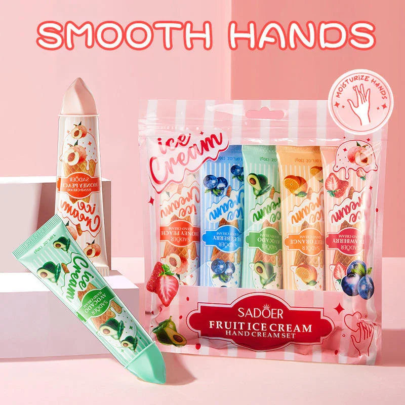 Sadoer Fruit Ice Cream Hand Cream Set - 30g x 5 Pcs