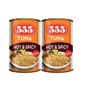 555 Hot and Spicy Tuna - 2Pcs × 155g (Offer) - Pinoyhyper
