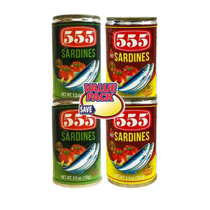 555 Sardines Tomato Sauce (Value Pack) - 4 × 155g - Pinoyhyper