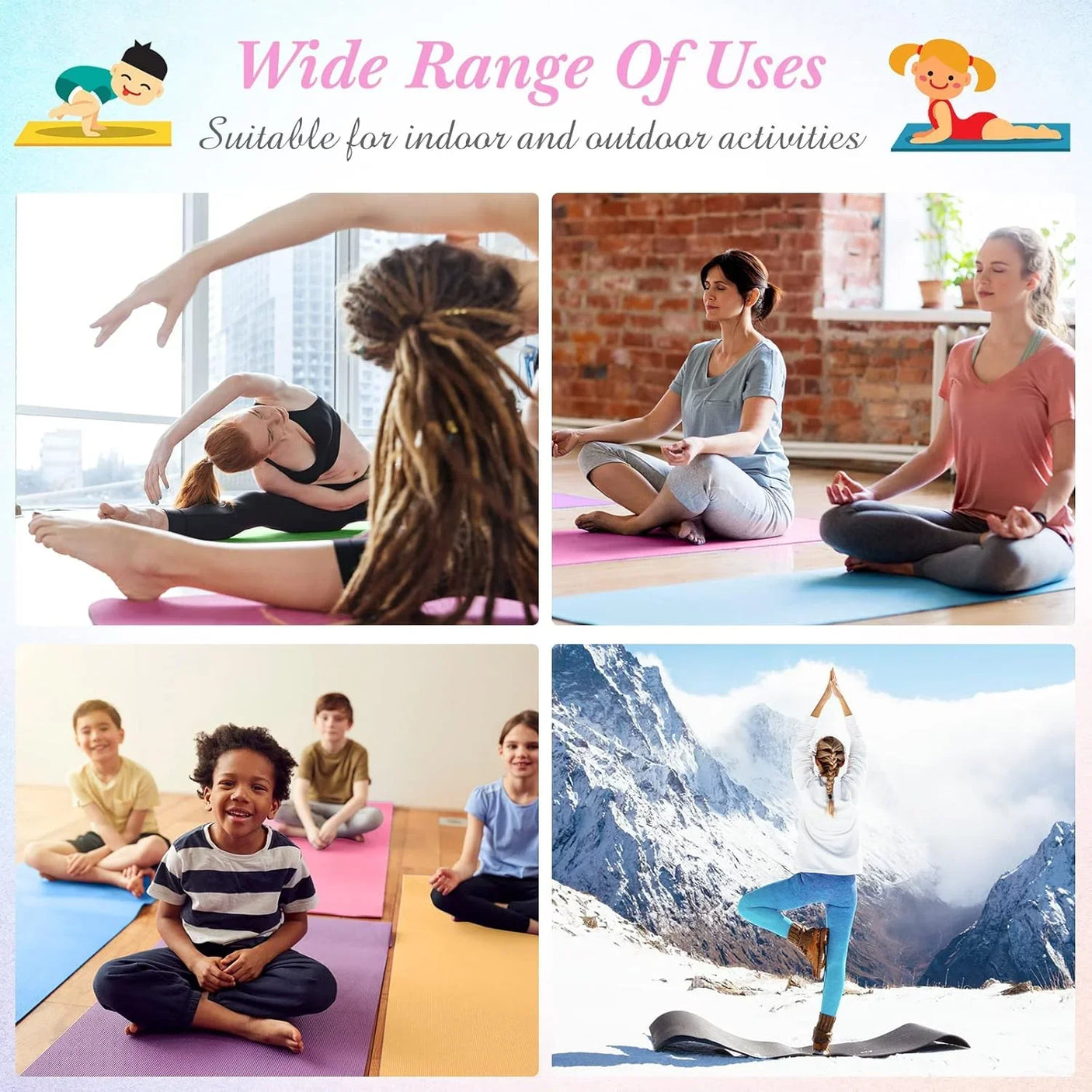 Eva Yoga Fitness Mat 5mm - 61CM × 173CM