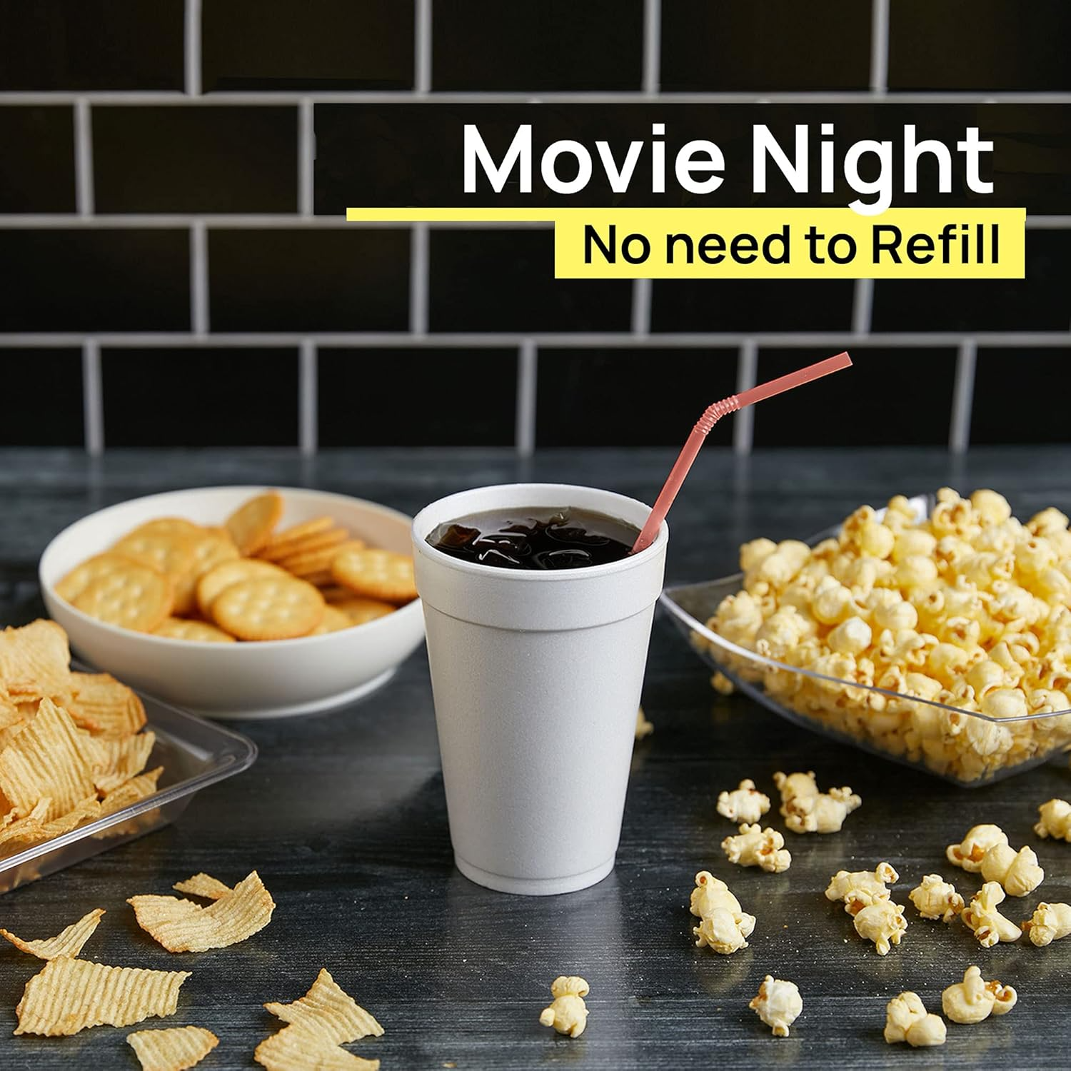 Dart Foam Drinking Cups Hot & Cold Beverages - 25Pcs