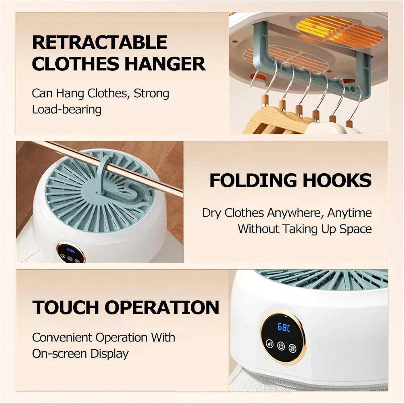 Electric Foldable Clothes Drying Heater SH-009
