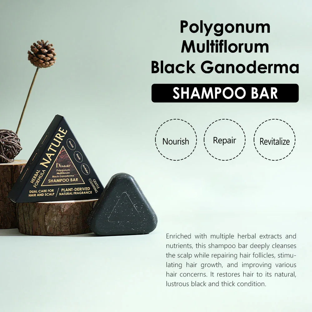 Disaar Polygonum Multiflorum & Black Ganoderma Shampoo Bar - 120g