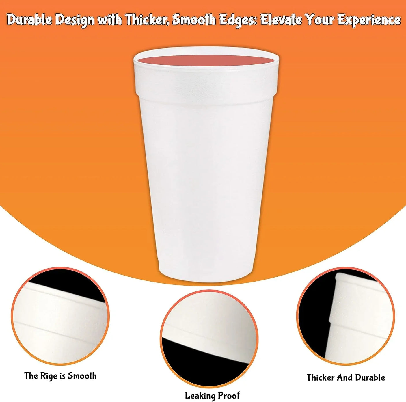 Dart Foam Drinking Cups Hot & Cold Beverages - 25Pcs