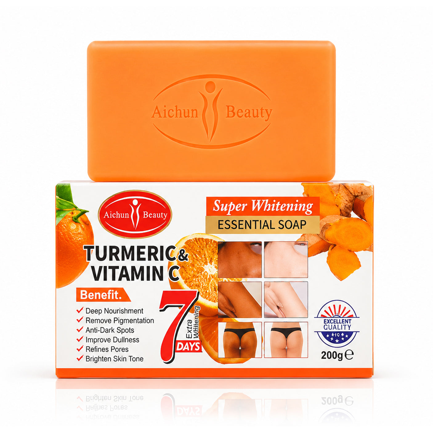 Aichun Beauty Turmeric & Vitamin C Essential Soap - 200g