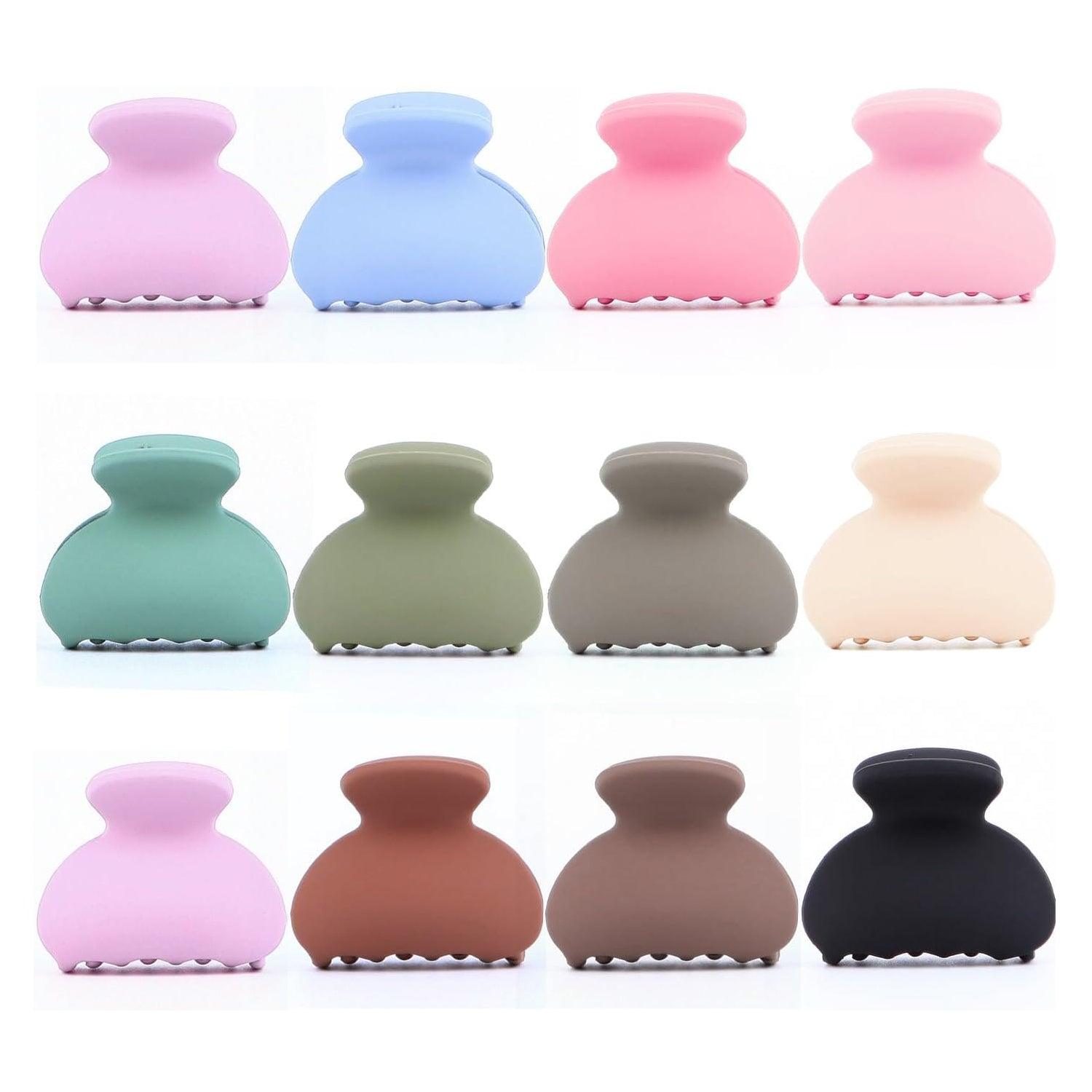 Unique Design Hair Claw Clips - 12 Pcs (C107)