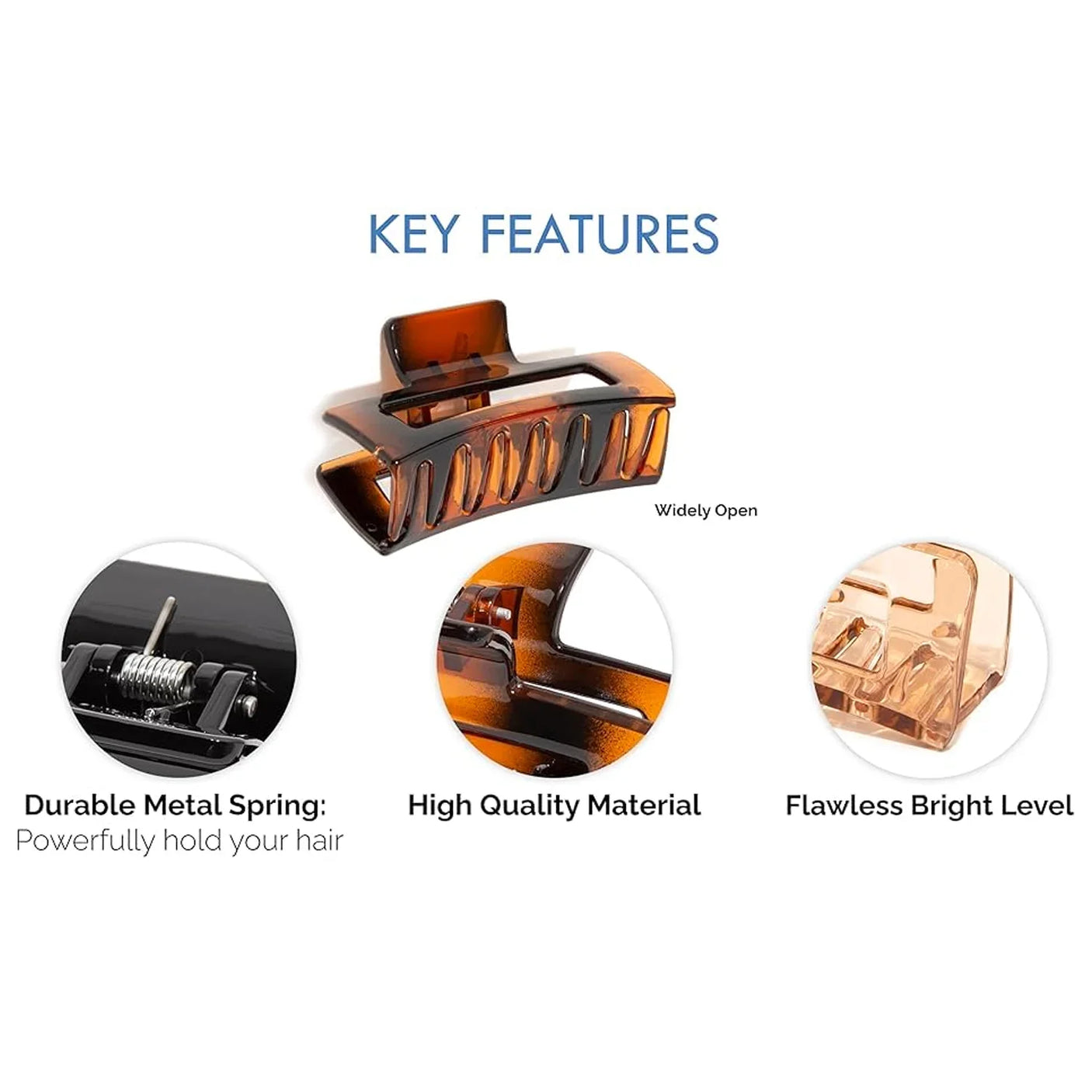 مشابك مخلب شعر بتصميم فريد - 6 قطع (C134)