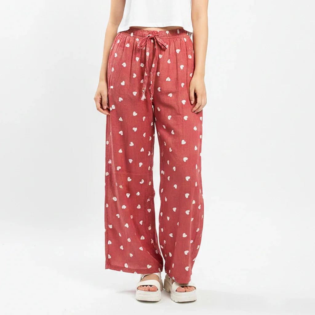 Women's Waisted Wide-Leg Palazzo Pants - YL609