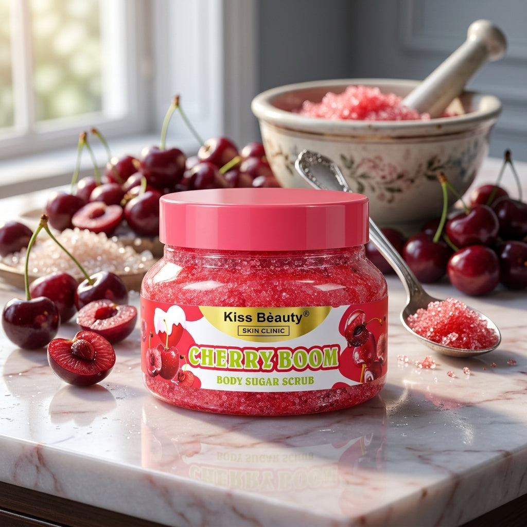 Kiss Beauty Cherry Boom Body Sugar Scrub - 250ml