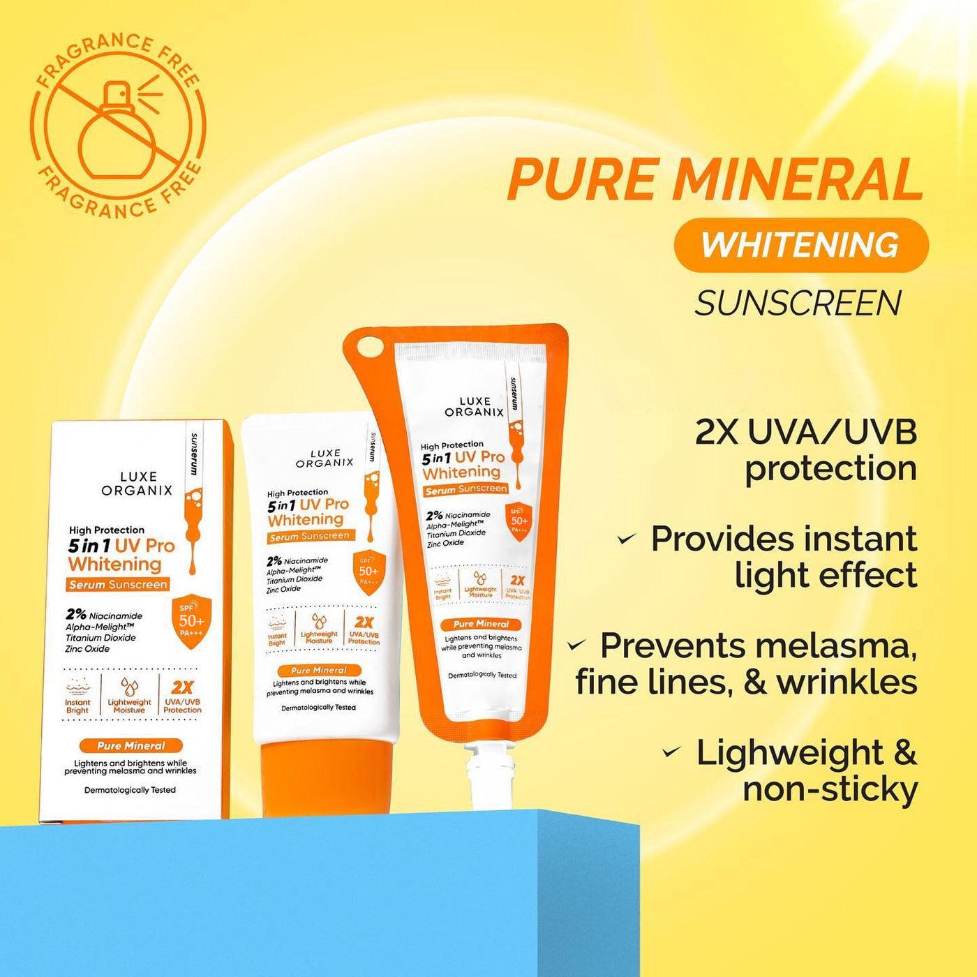 Luxe Organix 5in1 UV Pro Brightening Serum Sunscreen SPF 50+ PA+++ - 40g