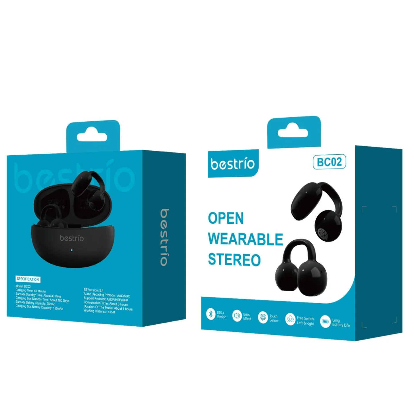 Bestrio Open Wearable Stereo Wireless Earbuds - BC02