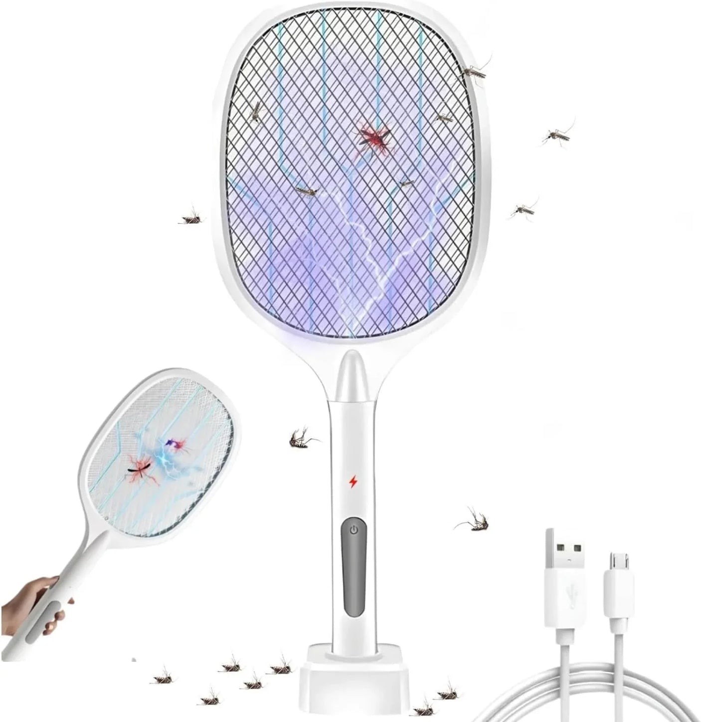 Purple Light 2 in 1 Dual Modes Electric Mosquito Bat ES-20