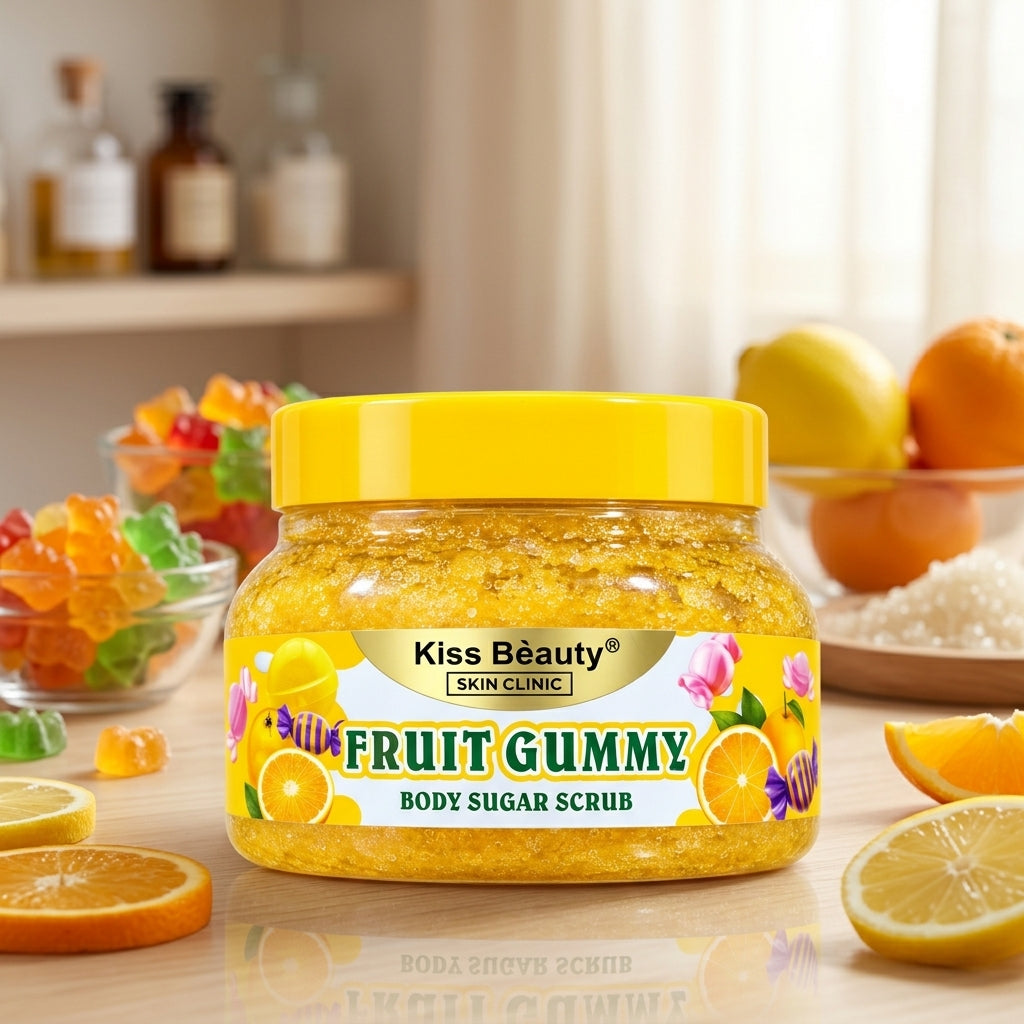 Kiss Beauty Fruit Gummy Body Sugar Scrub - 250ml