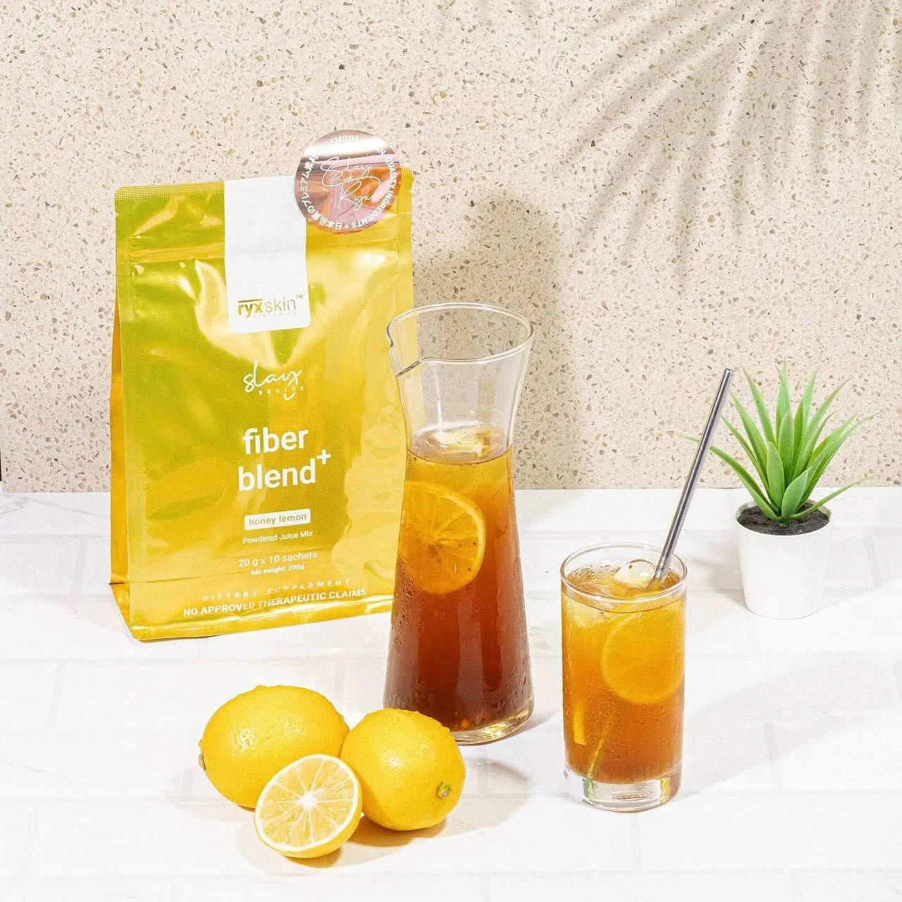 Ryx Skin Fiber Blend+ Honey Lemon Juice Mix - 20g x 10 Sachets