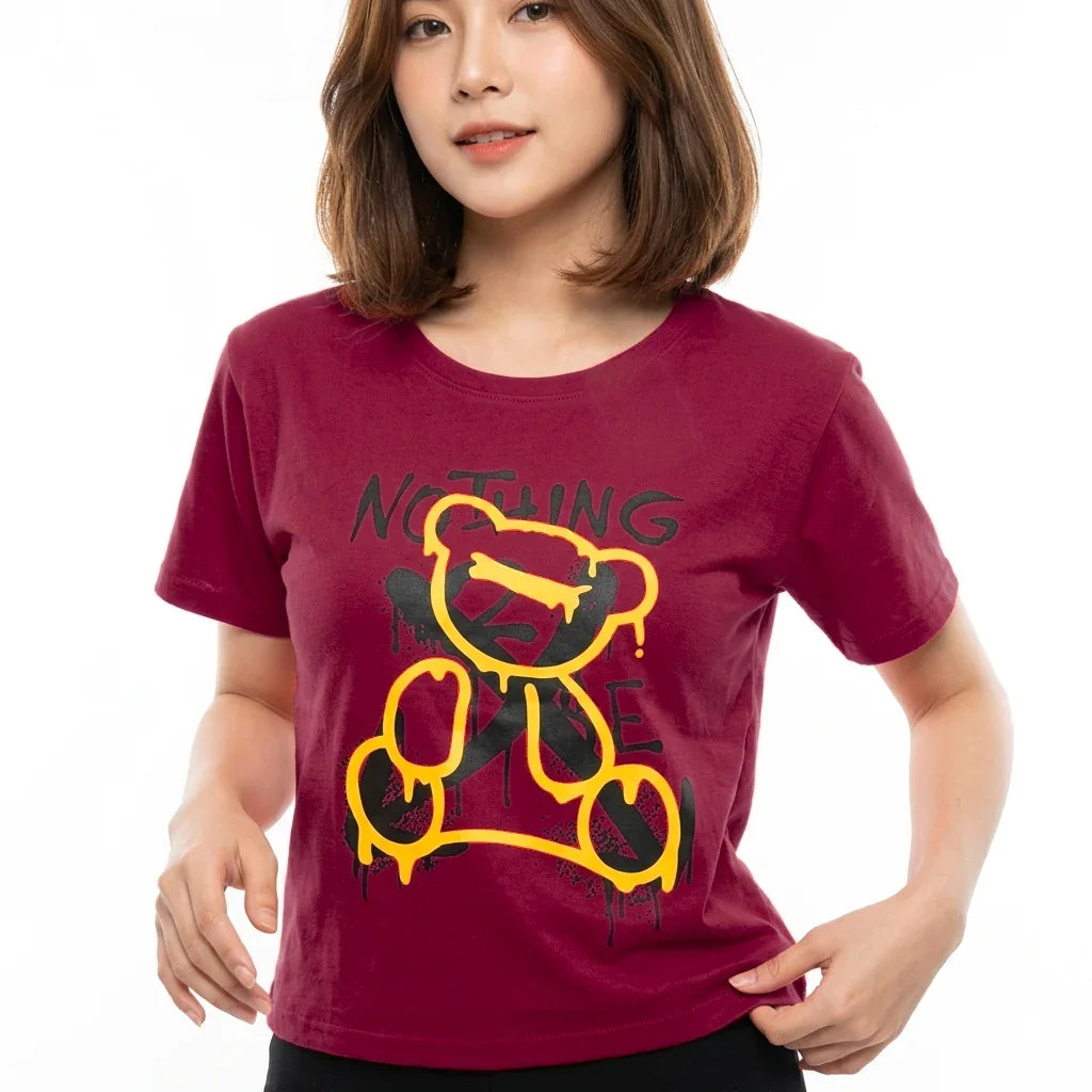 Fashion Teddy Bear Print Women's T-Shirt #1028