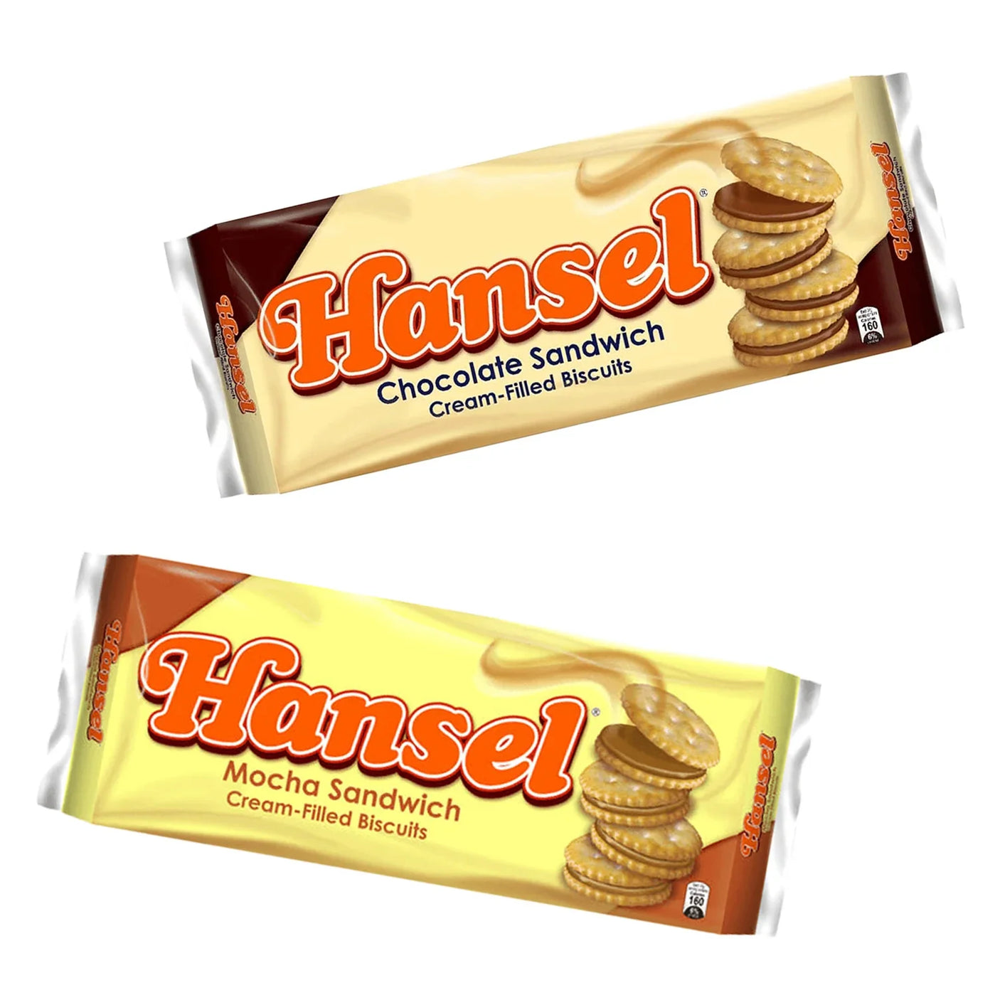 Hansel Chocolate + Mocha Sandwich Cream Biscuits 10x31g (2 Pack) Offer