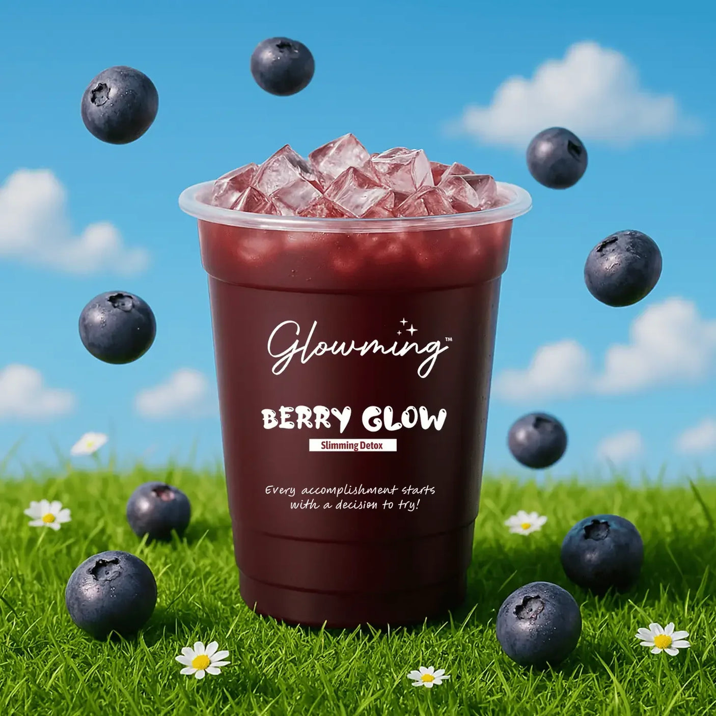 Glowming Berry Glow Acai Berry Powder Drink Mix - 10 Sachets × 20g (Original)